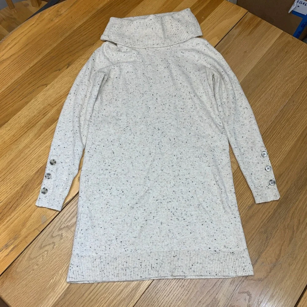 loft sweater dress Shimmer Ribbed Mock Neck Maxi 34 3/4 from shoulder to hem LOFT Versa Sweater Knit Maxi